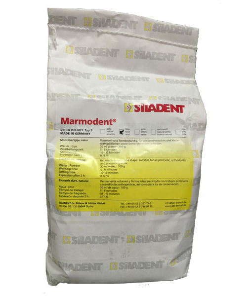 Супергипс Marmodent Мармодент /3 класс, цвет голубой/ (25 кг) Германия