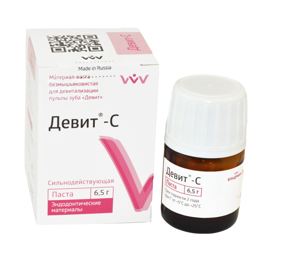 Девит - С (паста 6,5 г) безмышьяковистая паста Россия