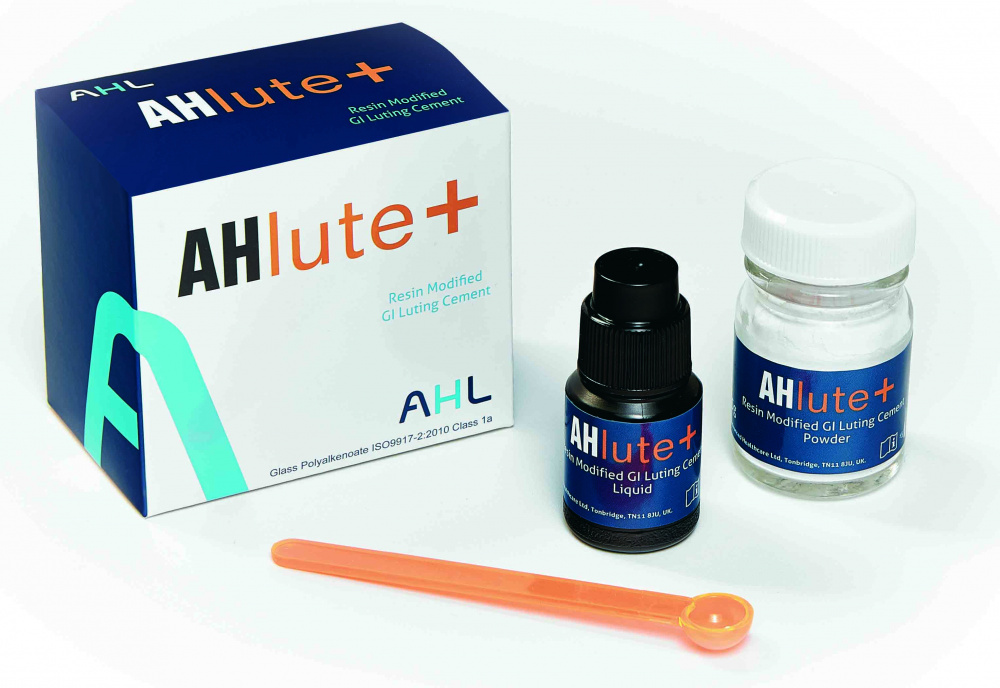 АшЛюте+ (AHlute+)  Стеклоиономерный цемент для фиксации (15г + 7мл) Аналог Fuji +